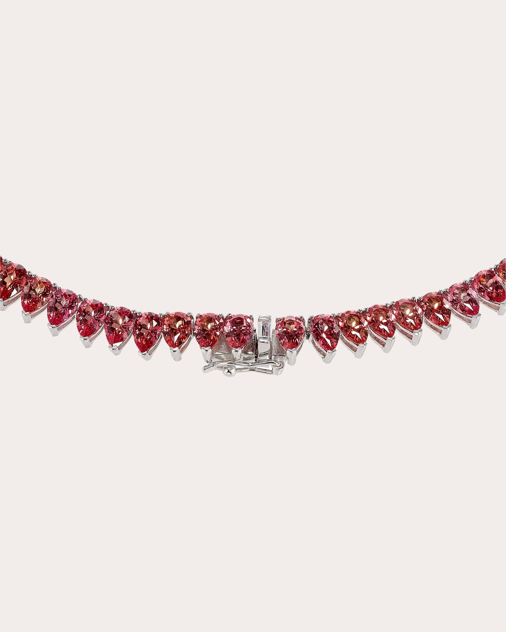 18K Gold Vermeil Lab-Grown Multi Sapphire Necklace