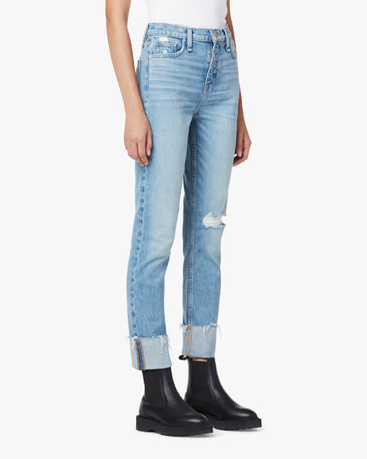 Holly High-Rise Straight Ankle Jeans