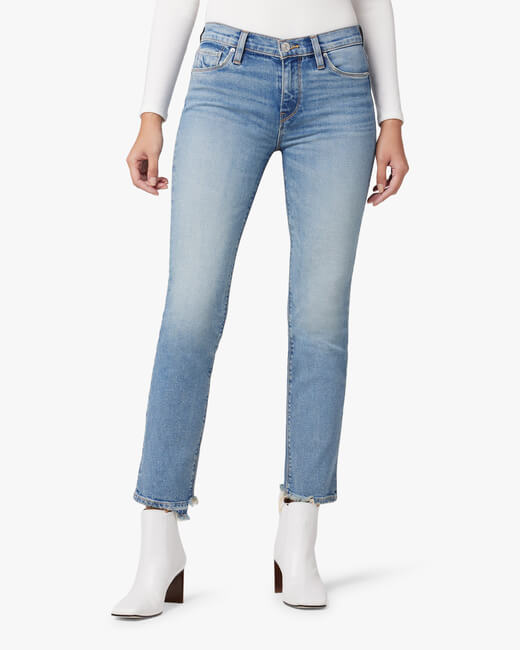 Nico Mid-Rise Straight Ankle Jeans