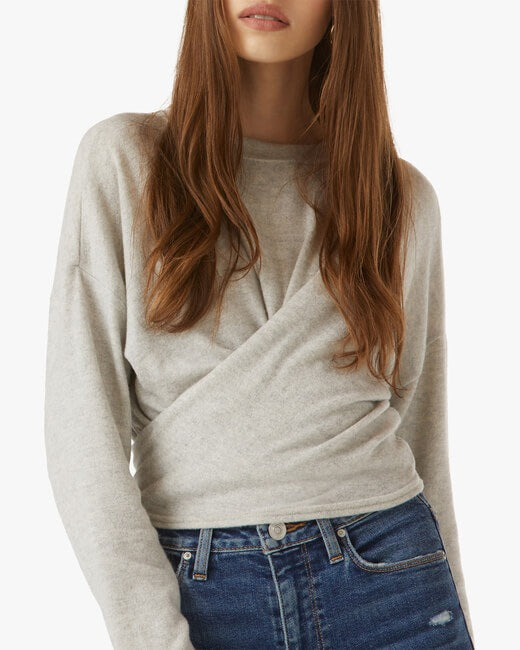 Drop-Shoulder Wrap Top