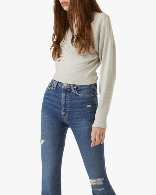Drop-Shoulder Wrap Top