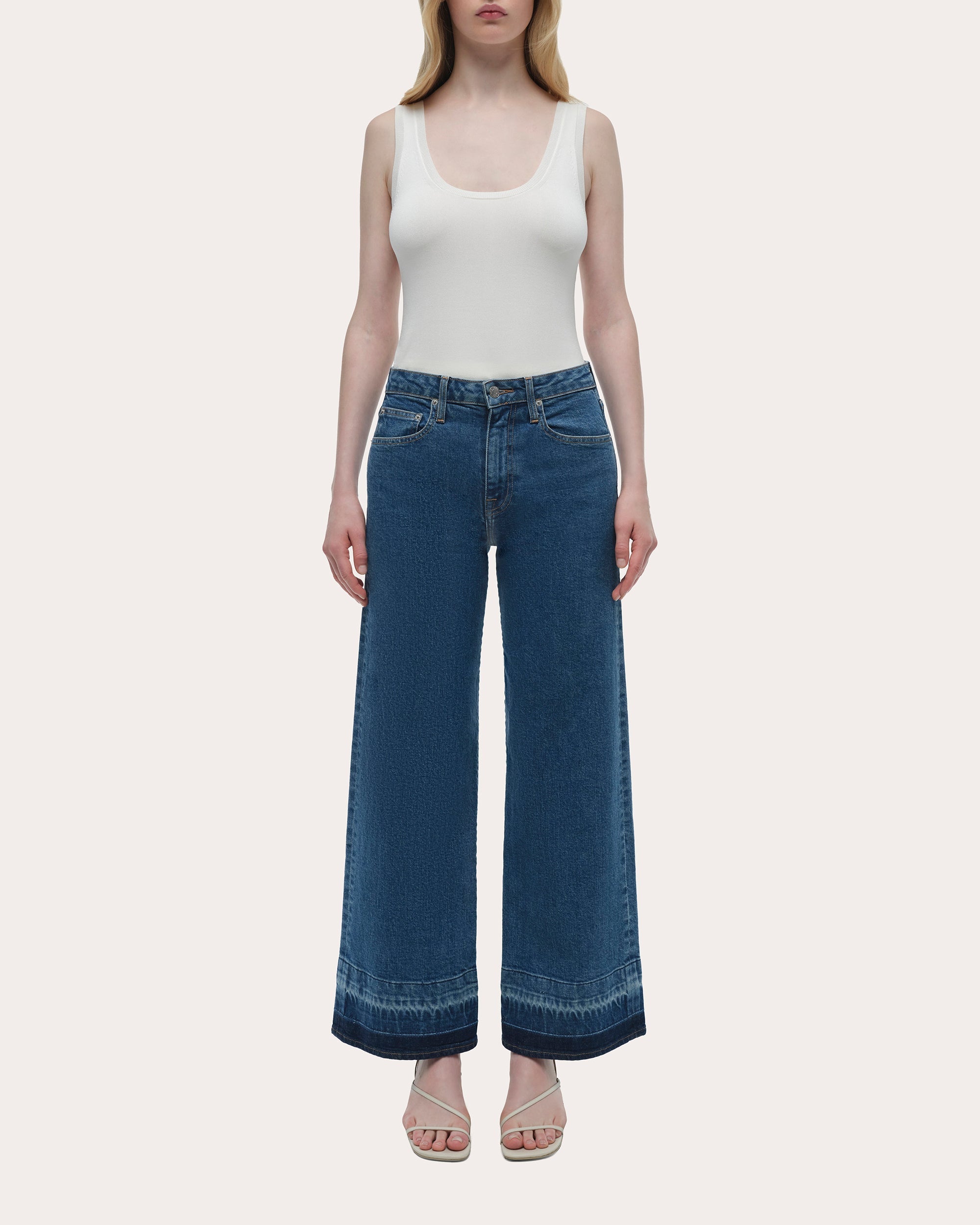 Jude Mid-Rise Wide-Leg Ankle Jeans