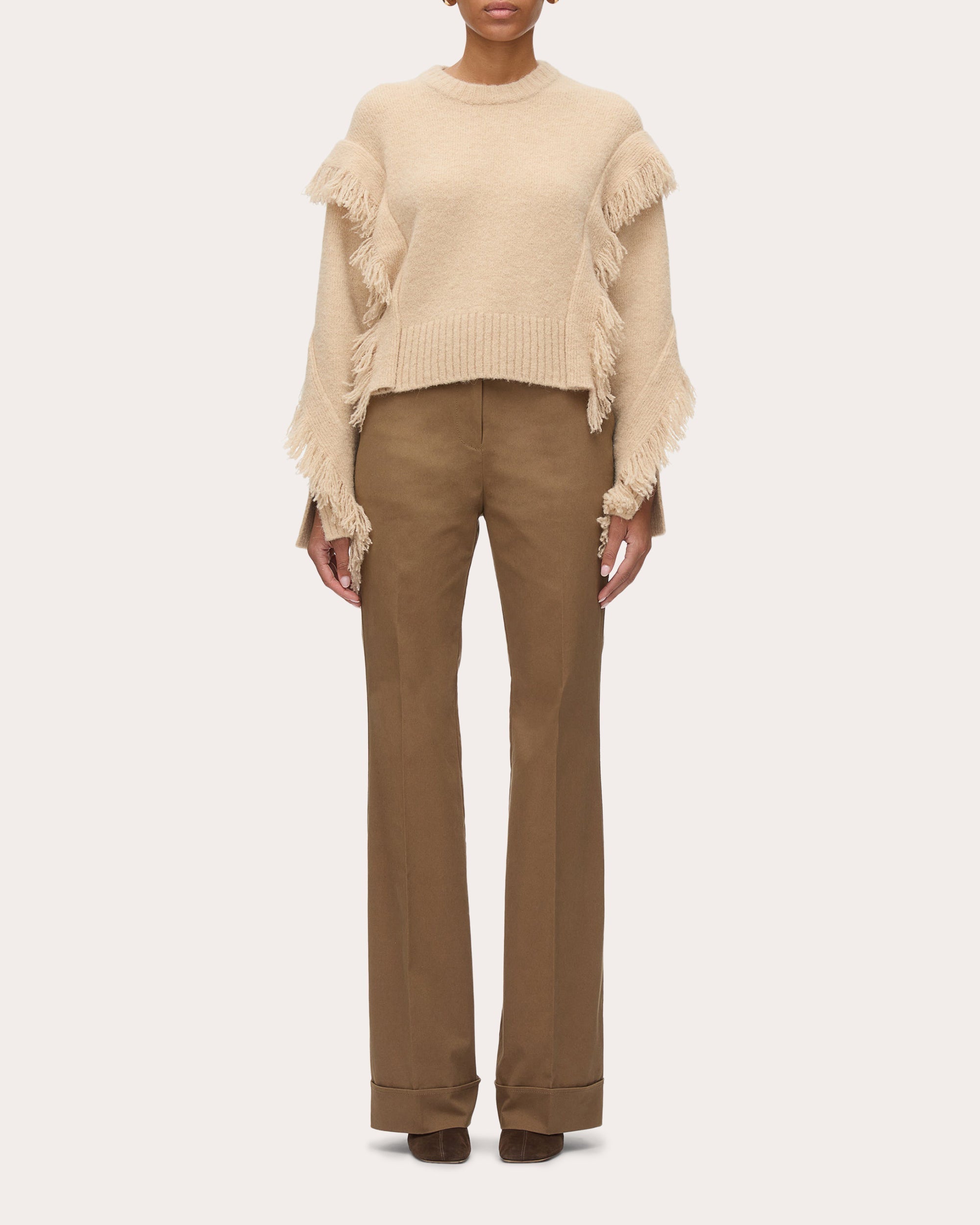 Fringed Alpaca Wool Sweater