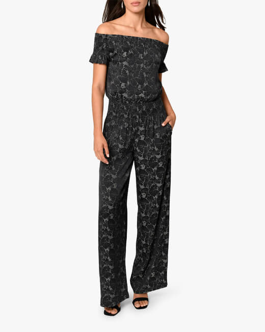 Smocked-Waist Jumpsuit