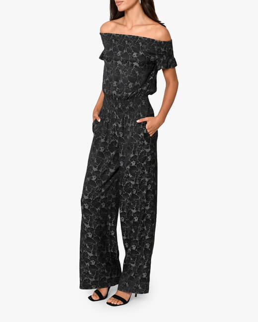 Smocked-Waist Jumpsuit