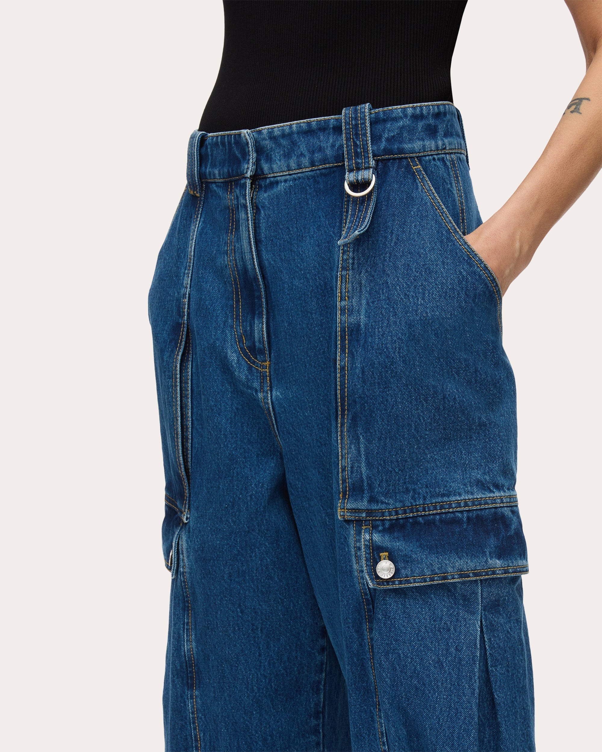 Tapered Cargo Jeans