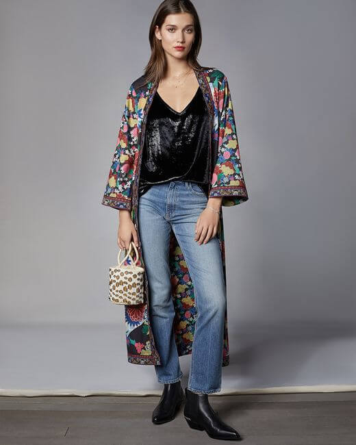 Lynn Side Slit Long Kimono