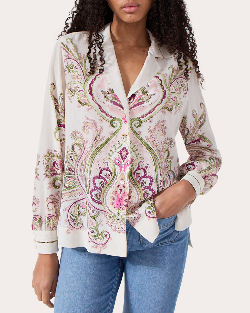 Jimi Printed Silk Shirt