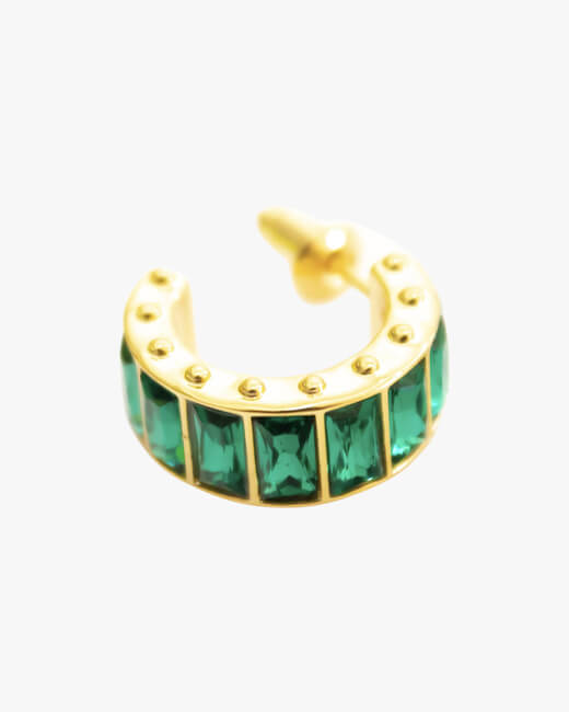 Small 14K Gold-Plated Swarovski® Hoop Earrings