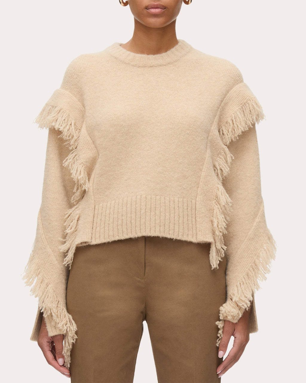 Fringed Alpaca Wool Sweater