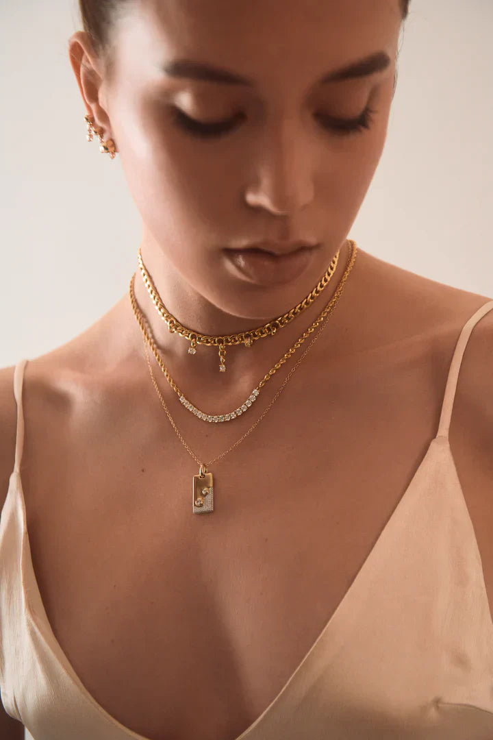 Punk 14K Gold Diamond Chain Necklace