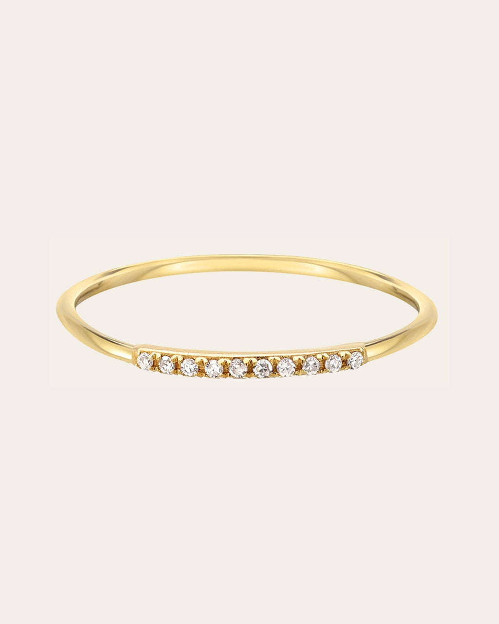 14K Gold Diamond Segment Ring