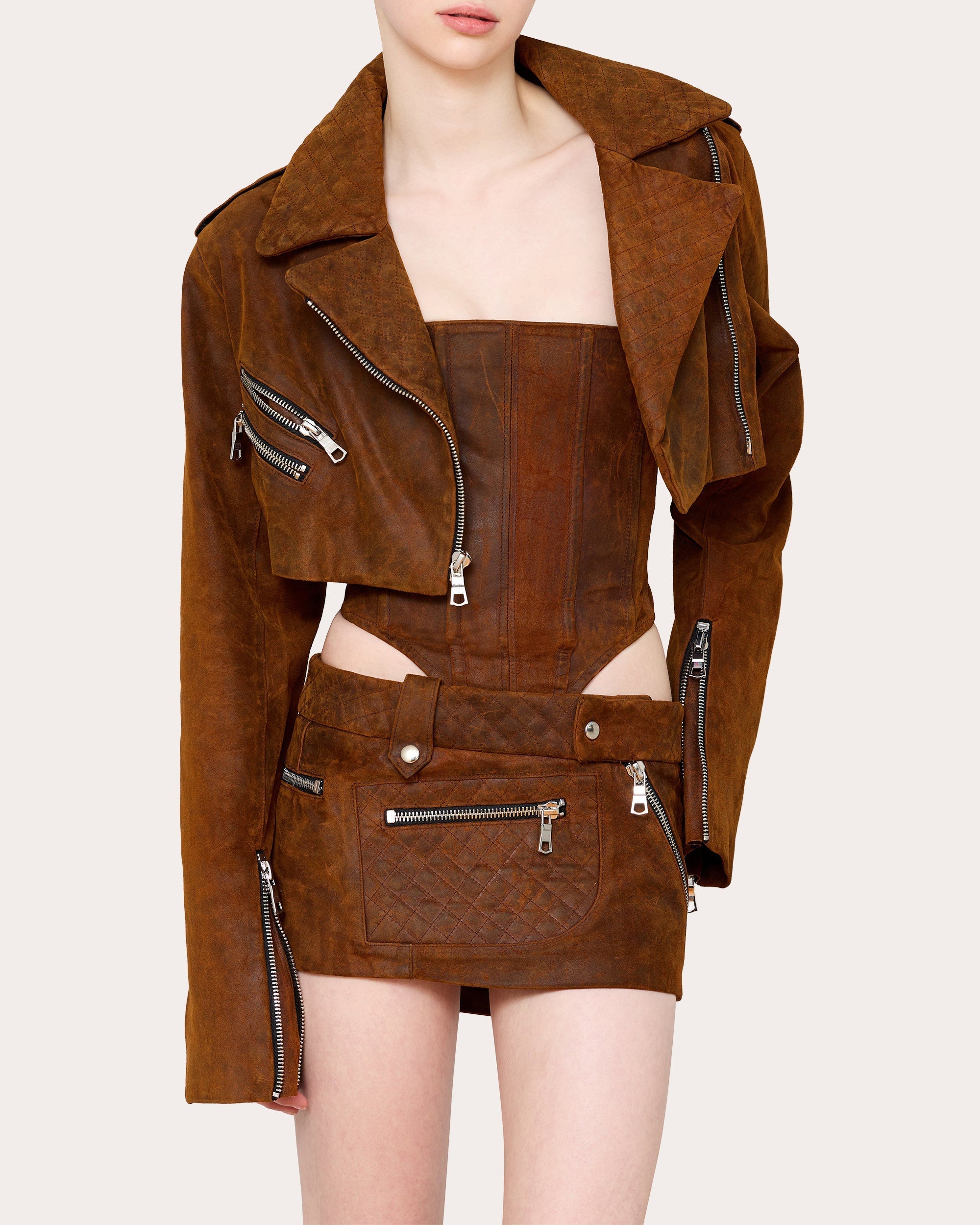 Leather Bustier Top
