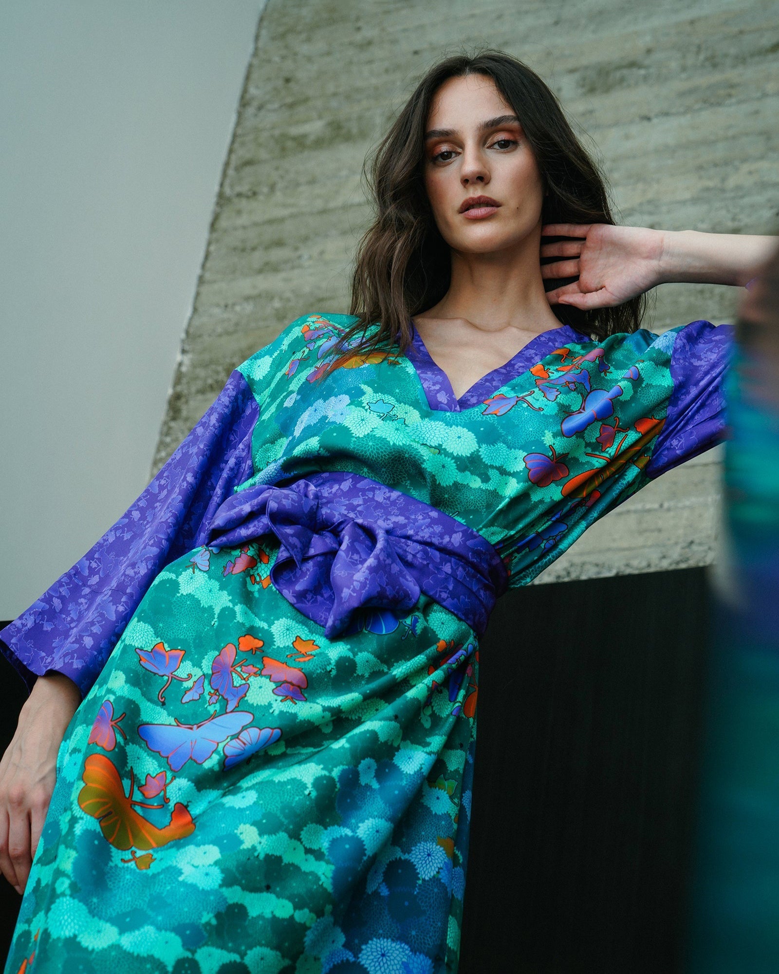 Kyoto Niwa Silk Kaftan