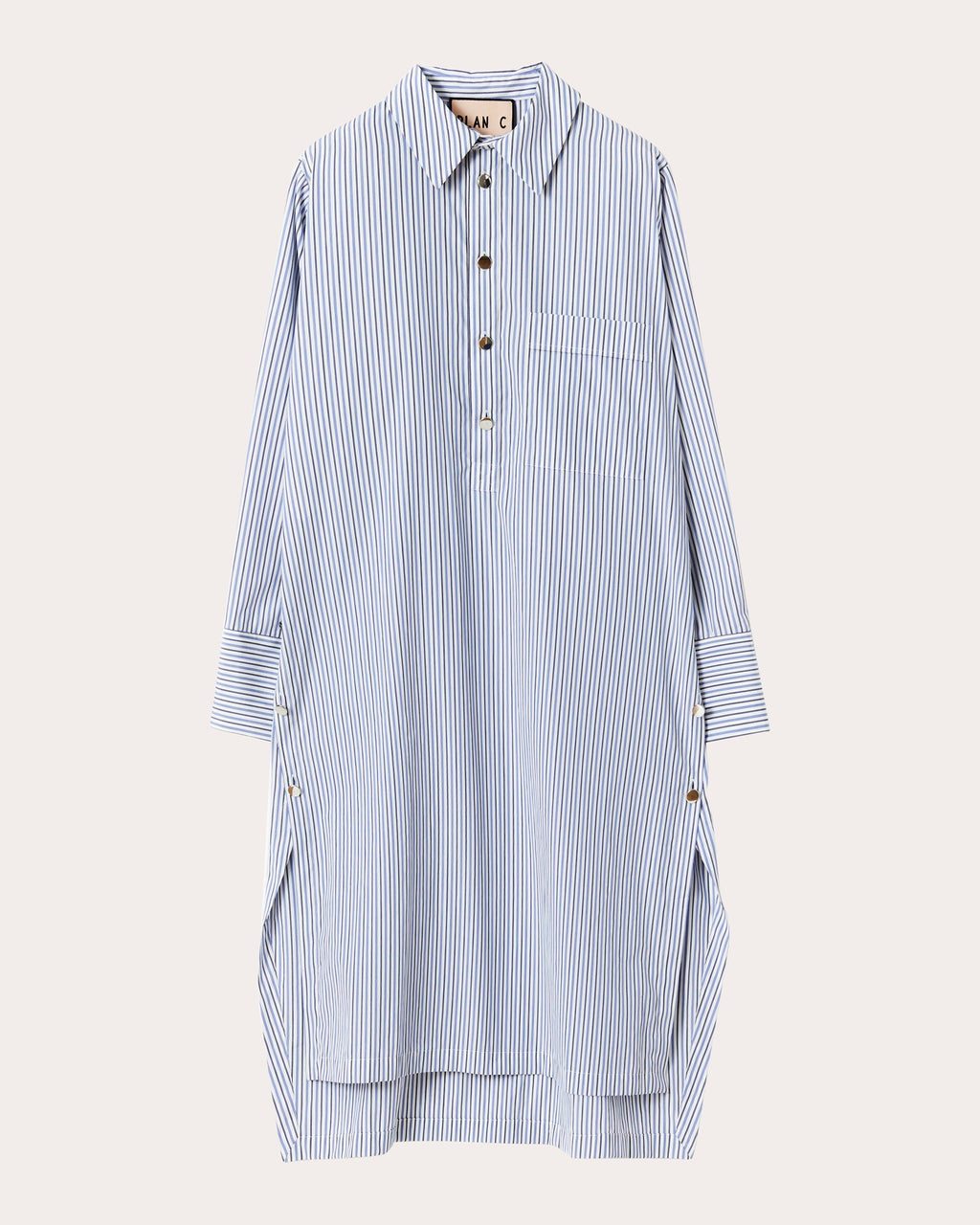 Striped Cotton Midi Dress