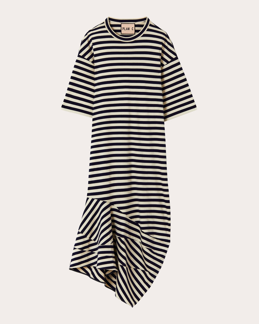 Asymmetric Cotton Midi Dress