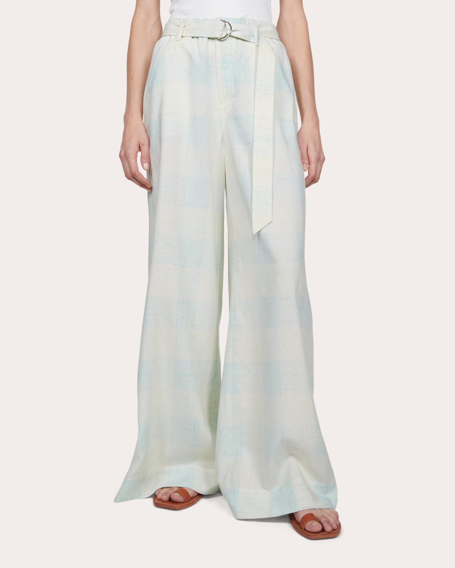 Ada Silk Check Pants