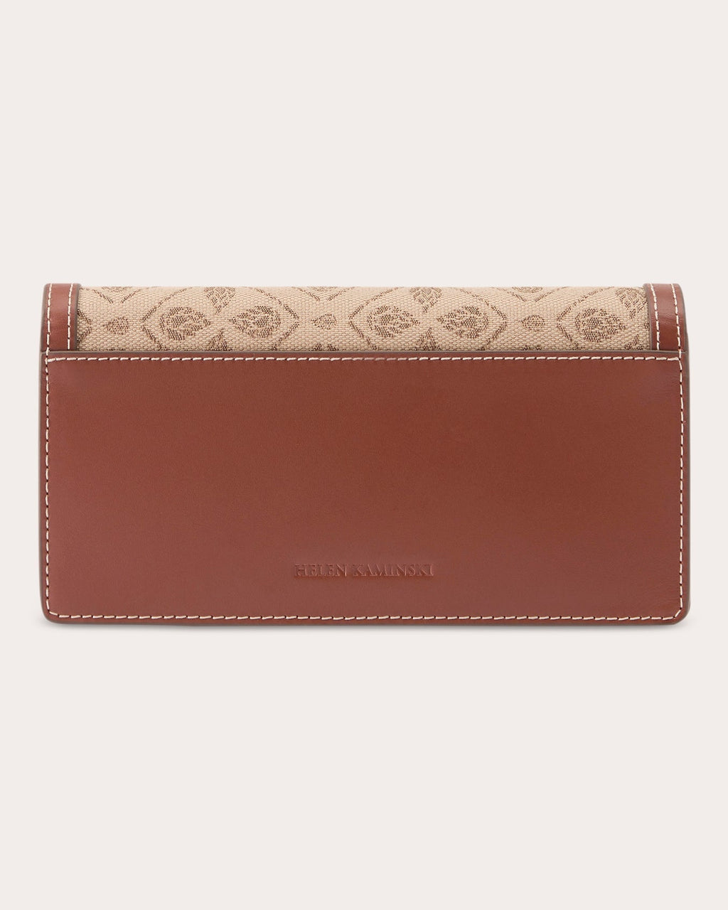 Adelie Leather-Trimmed Woven Jacquard Clutch Wallet