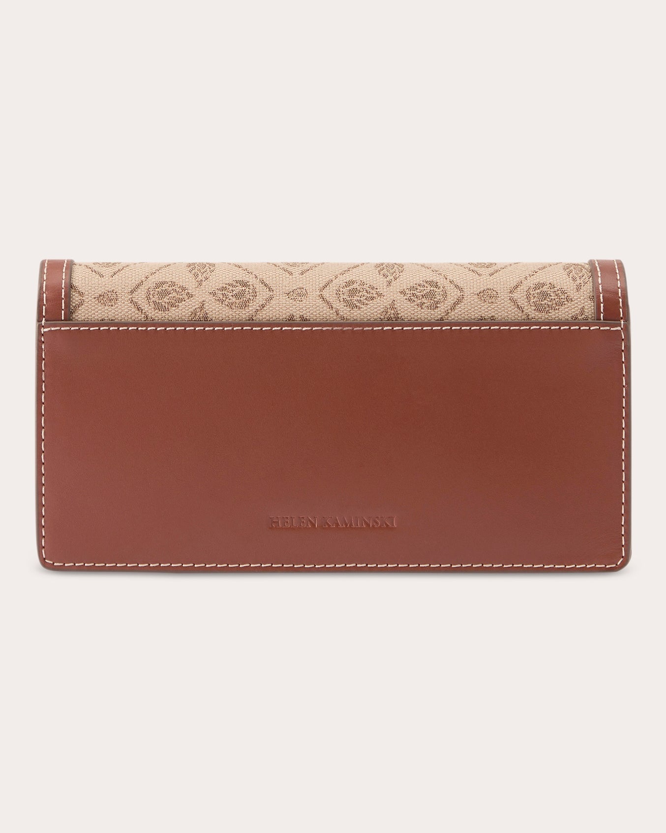 Adelie Leather-Trimmed Woven Jacquard Clutch Wallet