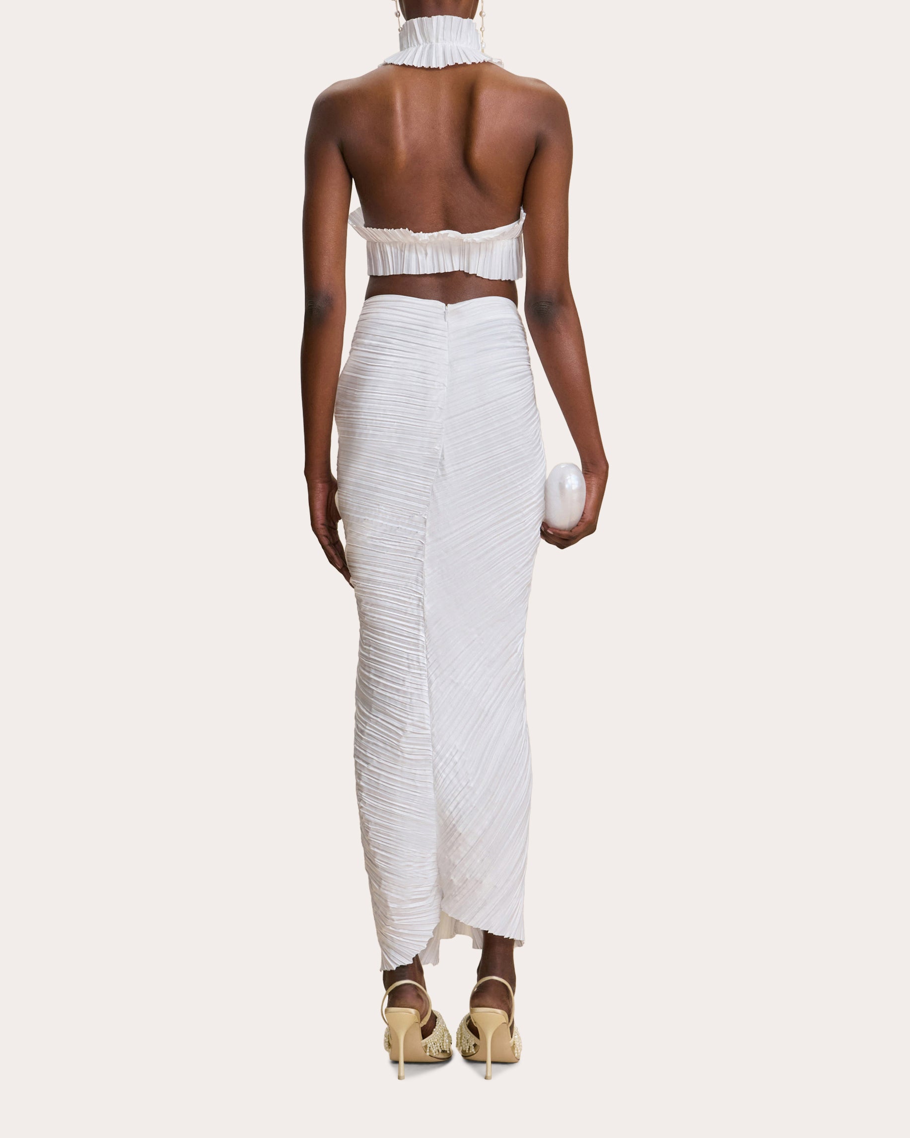 Adilia Plissé Crop Top