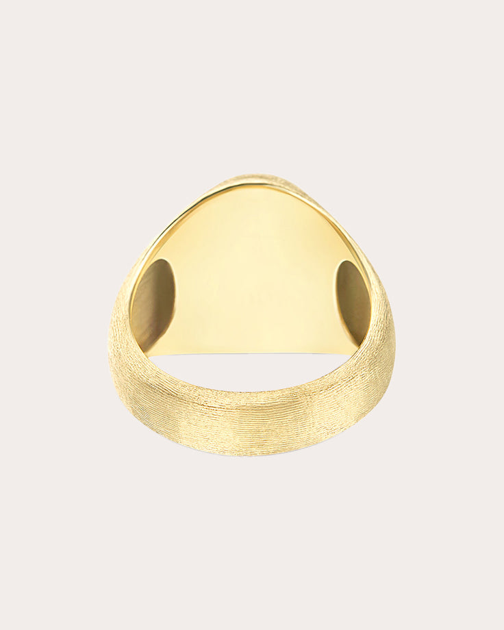 Small Dolce Vita 18K Gold Mother of Pearl and Rock Crystal Ring
