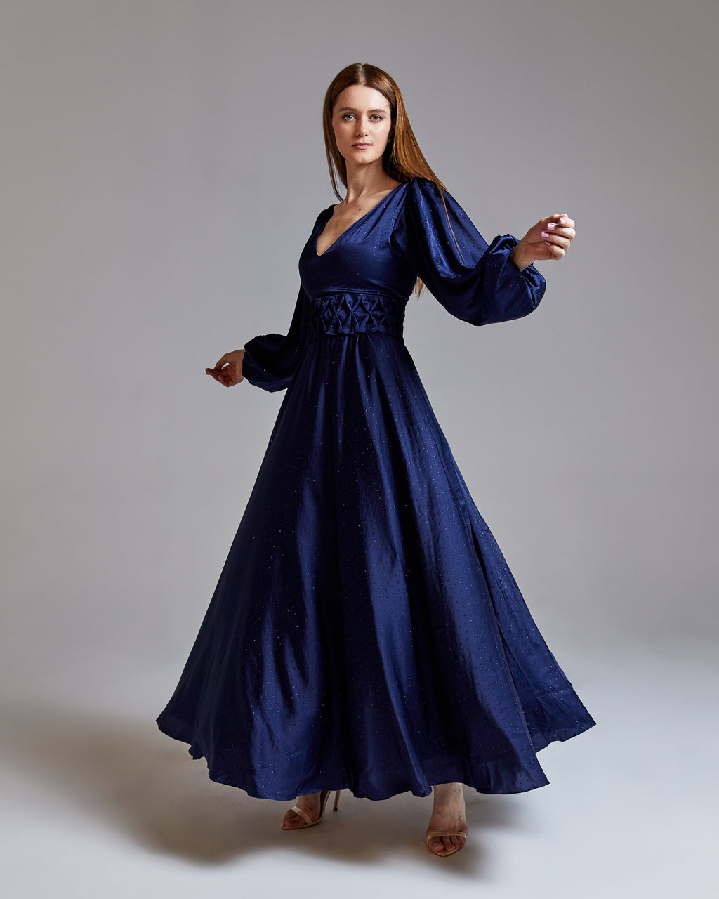 Oceana Crystal-Embellished Silk Midi Dress