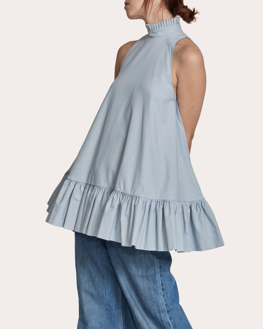 Alcott Tiered Chambray Mini Dress