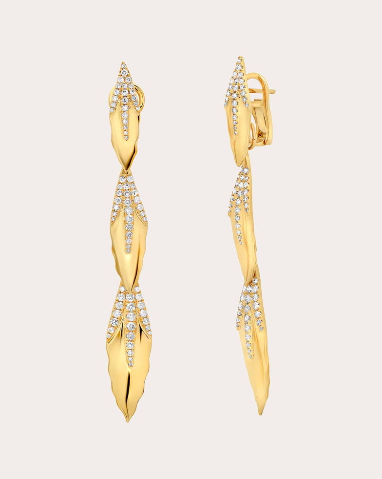 Árvore 18K Gold Diamond Convertible Earrings