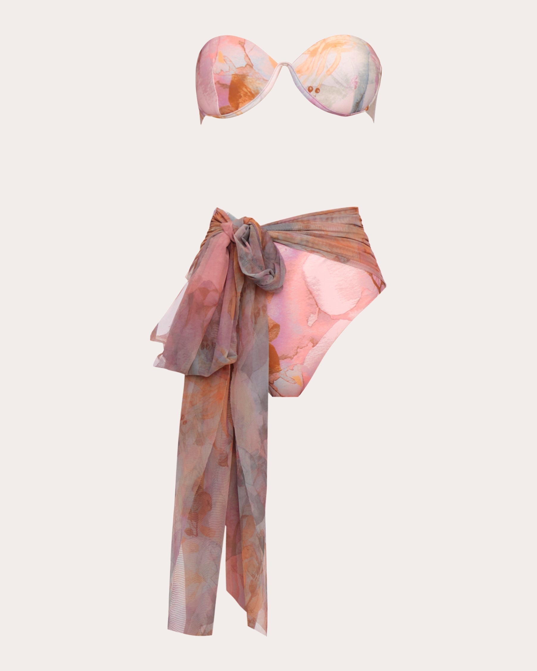 Ando Convertible Printed Mesh Swimsuit