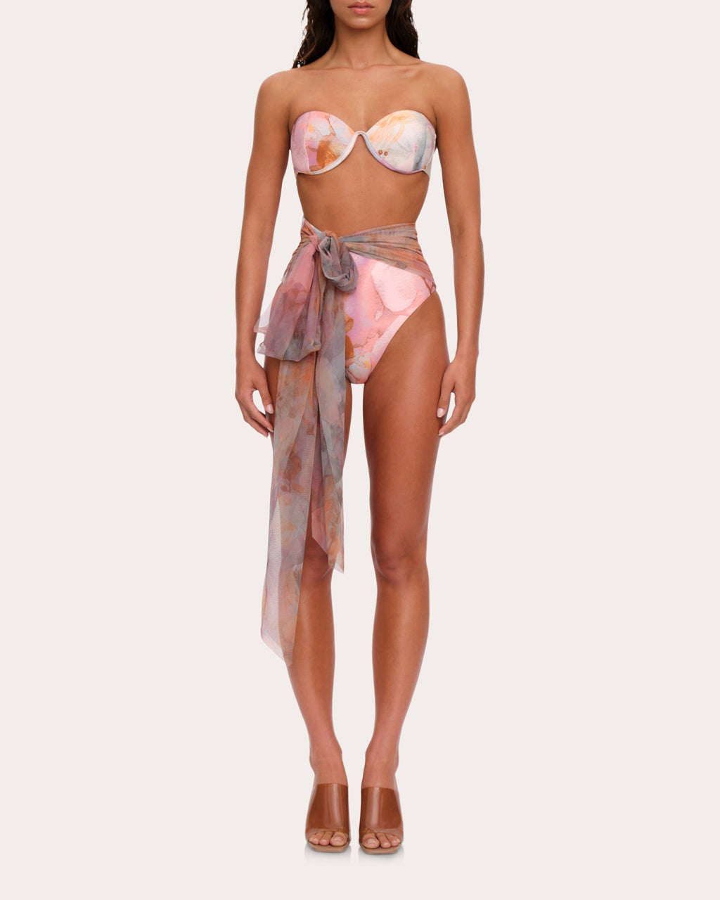 Ando Convertible Printed Mesh Swimsuit