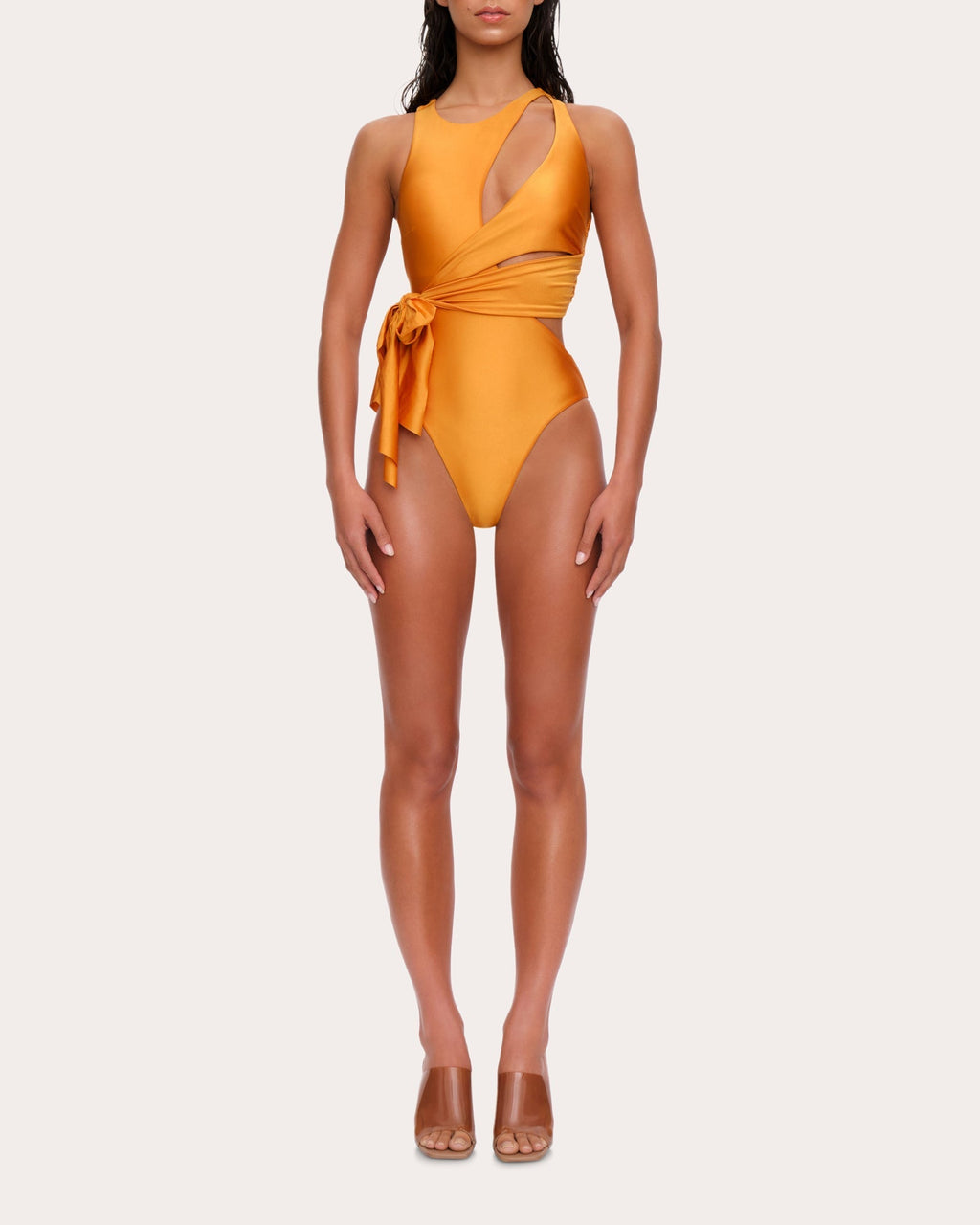 Lada Draped Cutout Swimsuit