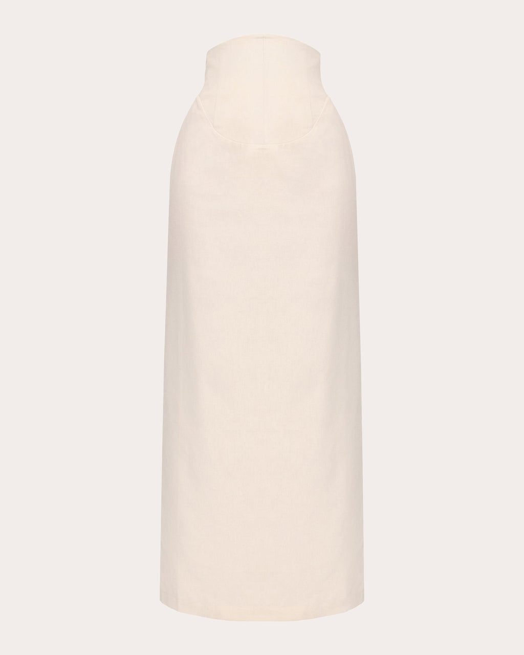Lino Corset-Detail Linen-Blend Maxi Skirt