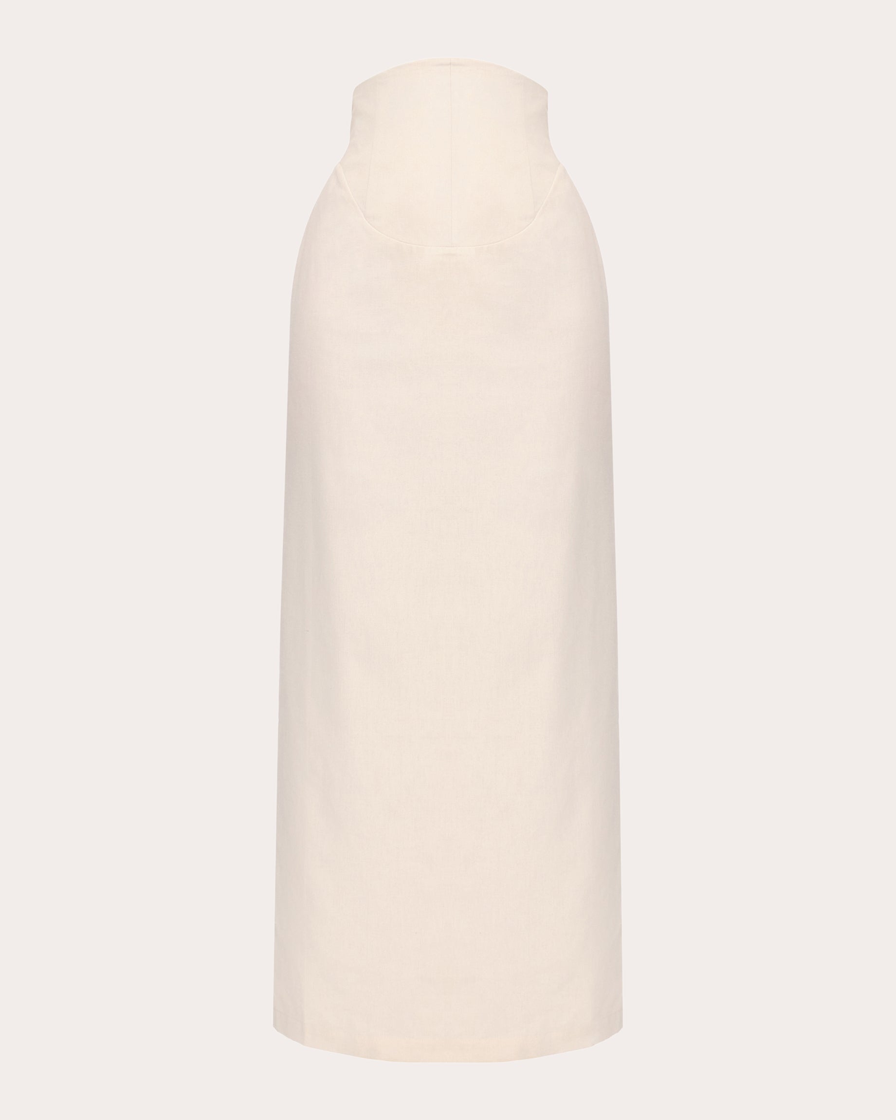 Lino Corset-Detail Linen-Blend Maxi Skirt