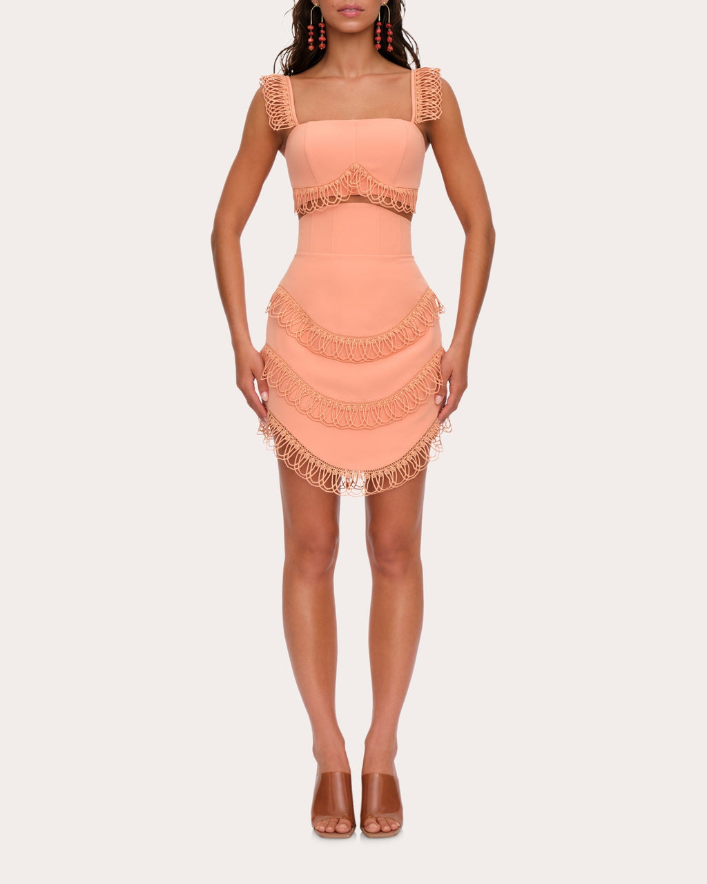 Rizo Lace-Trimmed Cropped Corset Top