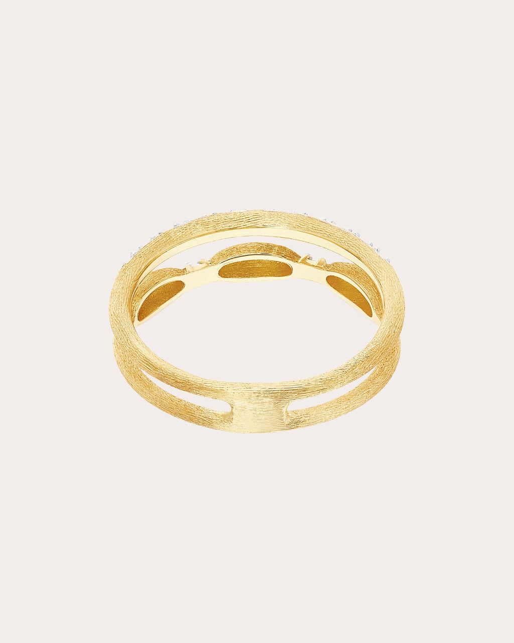Élite 18K Gold Diamond Double-Band Ring