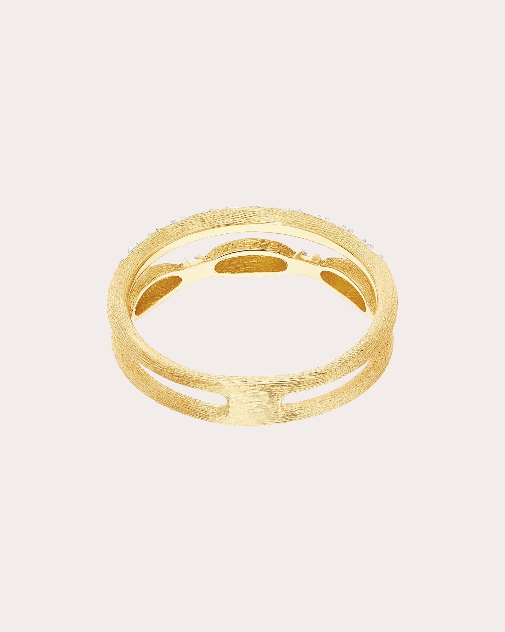 Élite 18K Gold Diamond Double-Band Ring