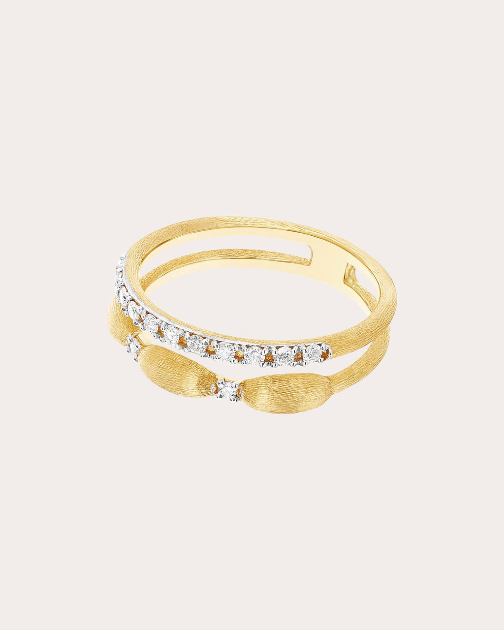 Élite 18K Gold Diamond Double-Band Ring