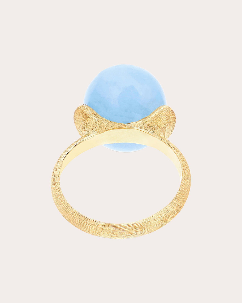 Large Azure 18K Gold Aquamarine and Diamond Ring