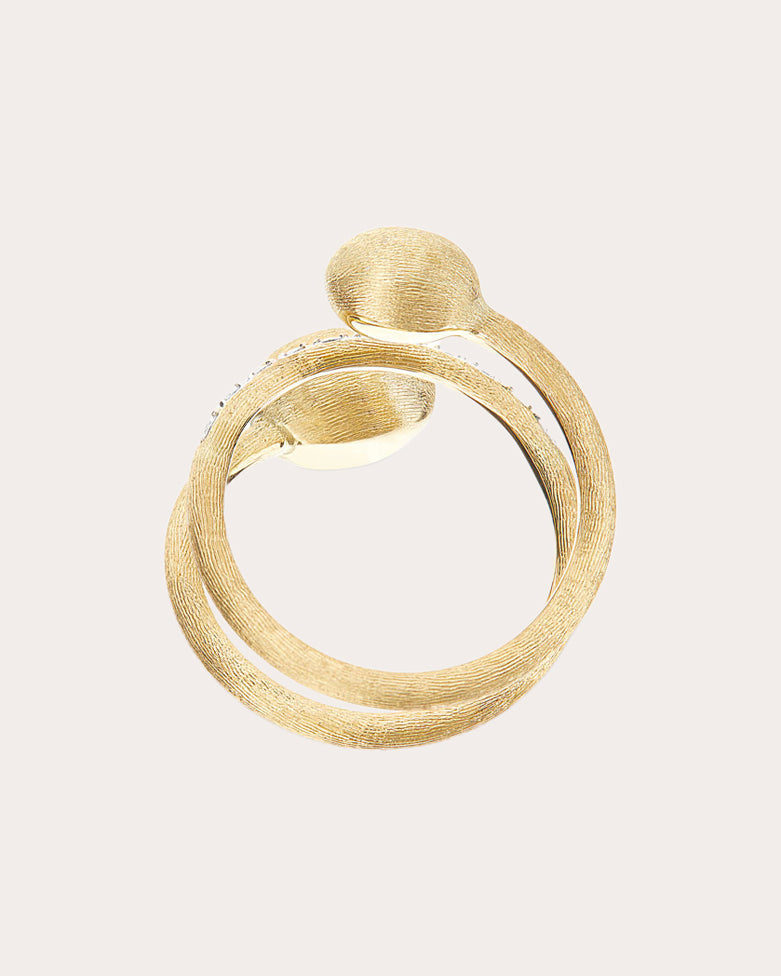 Elite Spiral 18K Gold Diamond Ring