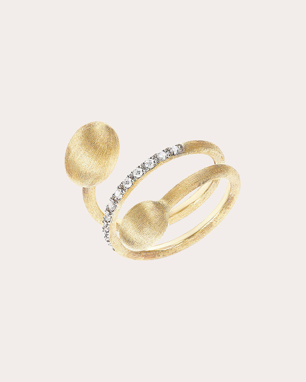 Elite Spiral 18K Gold Diamond Ring