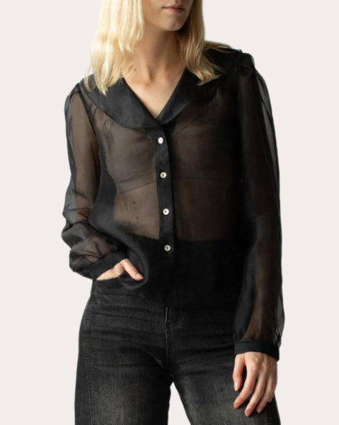 Odette Silk-Organza Top