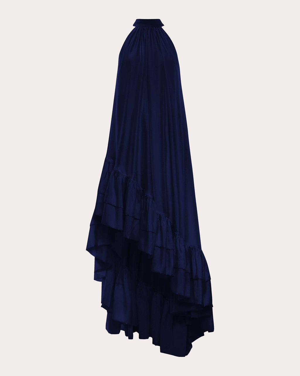 Lucas Asymmetric Tiered Silk Gown