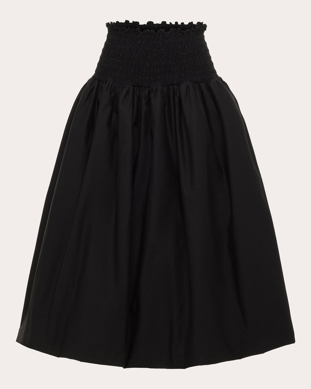 Roma Smocked Cotton-Poplin Midi Skirt