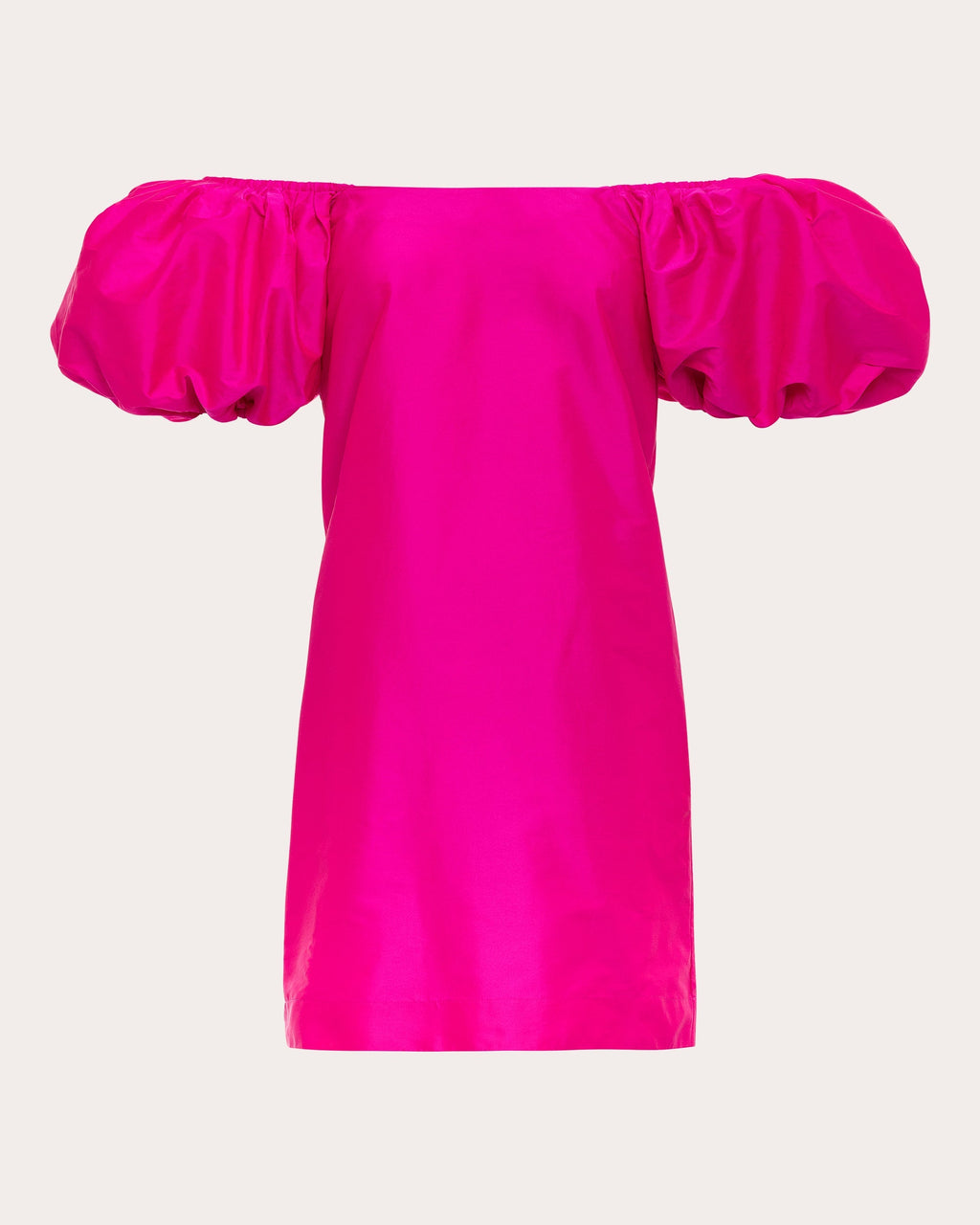 Drea Puff-Sleeve Taffeta Mini Dress