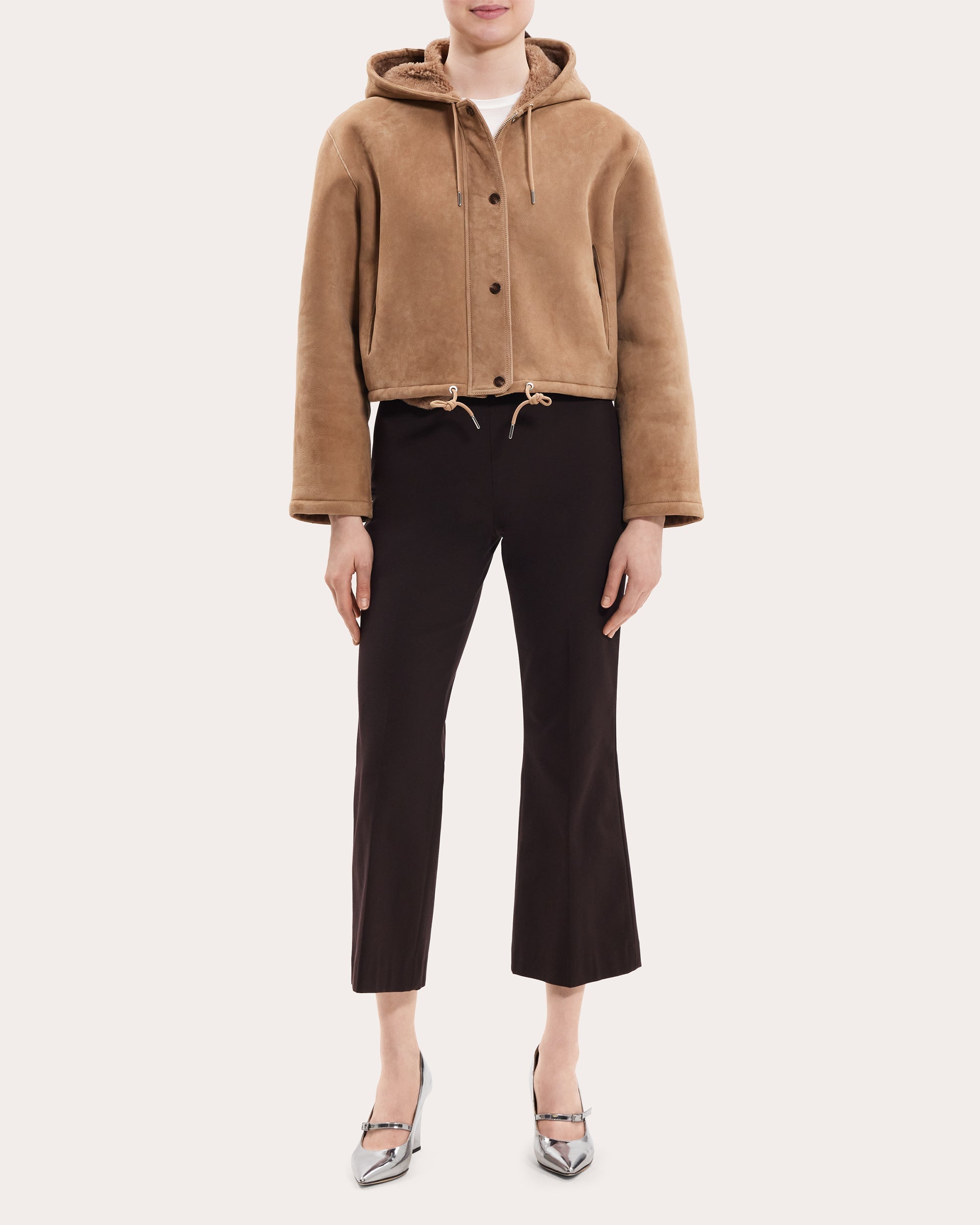 Cropped Shearling Parka