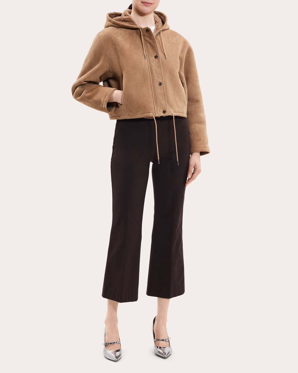 Cropped Shearling Parka