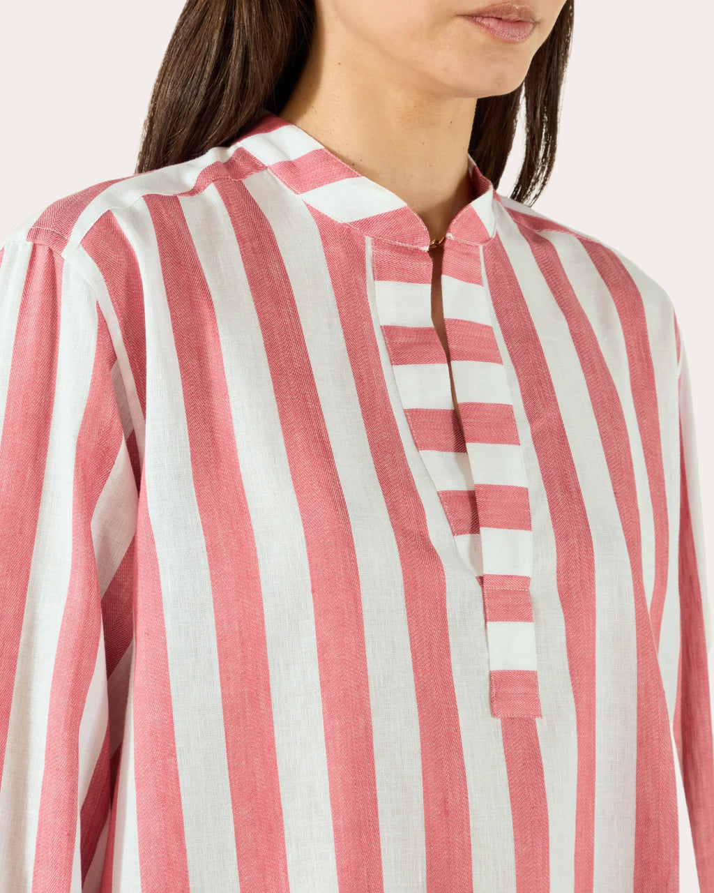 The Ada Striped Linen-Blend Shirt