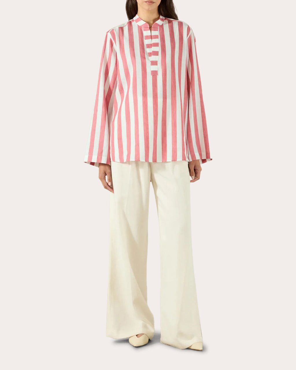 The Ada Striped Linen-Blend Shirt