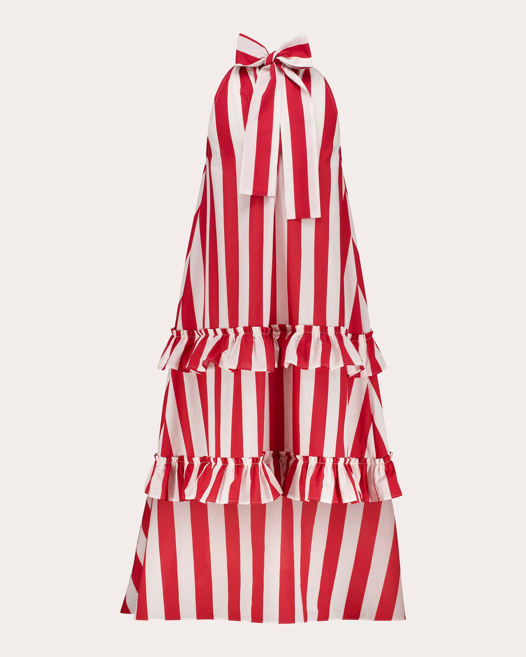 Adriana Striped Tiered Cotton Maxi Dress