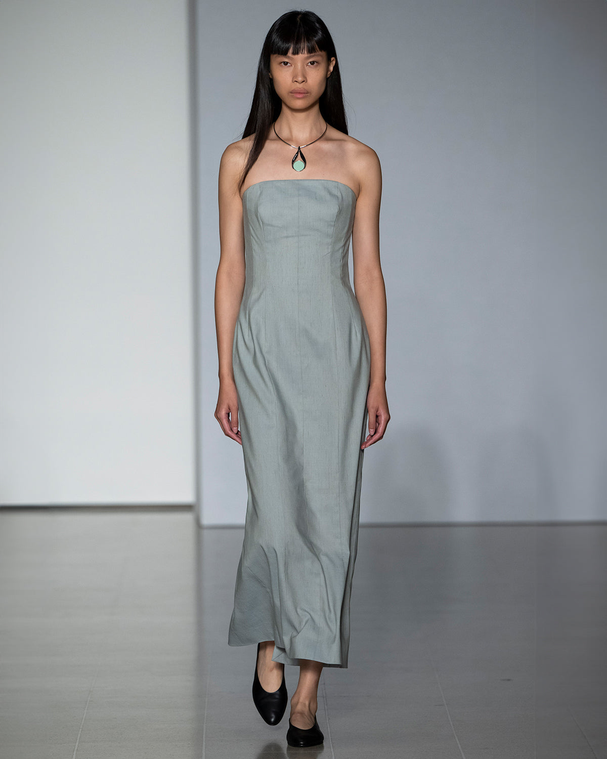 Alex Strapless Wool-Blend Midi Dress